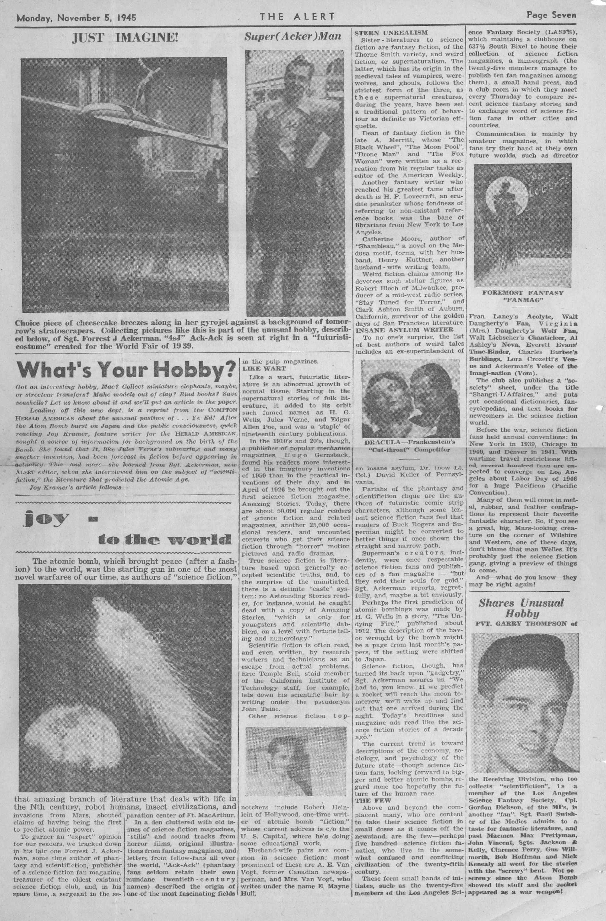 ACKERMAN'S WAR (1940s)